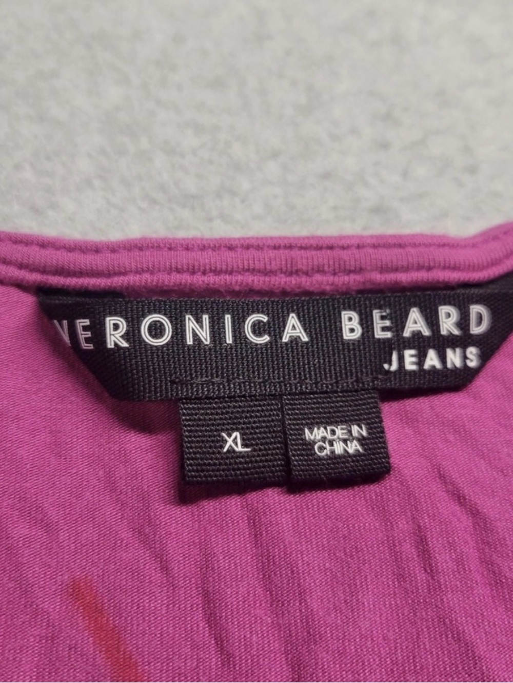 Veronica Beard Magenta Ruched Long Sleeve Blouse - Picture 10 of 10